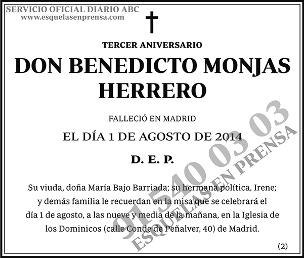 Benedicto Monjas Herrero